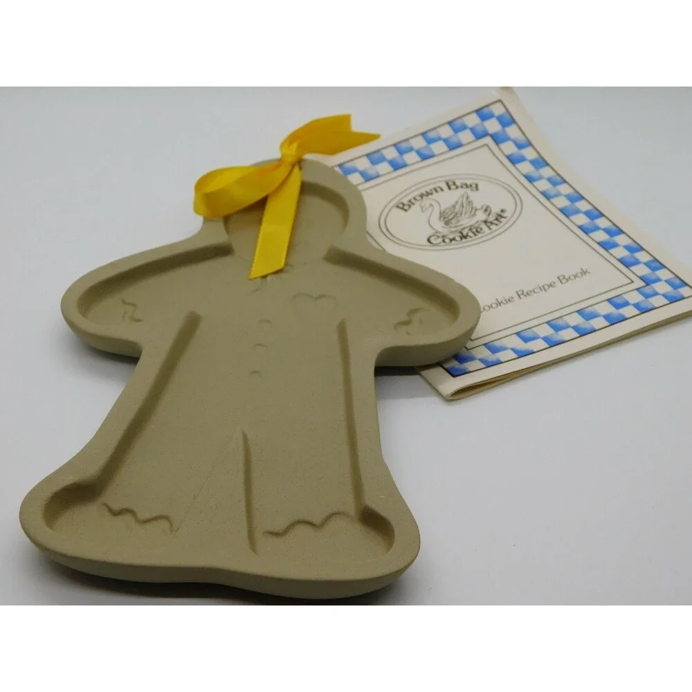Brown Bag Cookie Art Mold 1992 Hill Design Gingerbread Man ~Retired